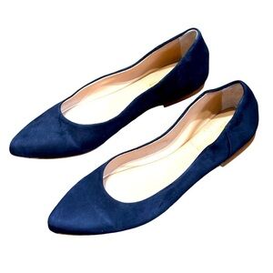 Coach and Four navy blue suede flats size 7